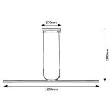 VISEČA SVETILKA RABALUX ELIA 25W L120CM KROM