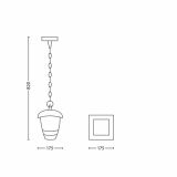 VISEČA VRTNA SVETILKA PHILIPS 15386/30/16 CREEK 1X60W E27 ČRNA