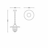 VISEČA VRTNA SVETILKA PHILIPS 16271/86/16 PASTURE 1X53W E27 RJA