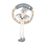 VRATNA DEKORACIJA GLOSSTYLE VISEČI VENEC FI 36 CM S S FIGURO PAR IN NAPISOM