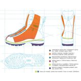 VISOKI DELOVNI ČEVLJI OREGON GOZDARSKI RAZRED 2, ŠT.42