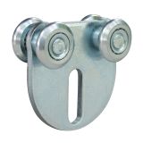 VODILO ZA POMIČNA VRATA KOLO DVOJNO S PLOŠČICO ZA 34X31X6000