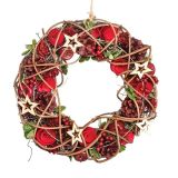 VENČEK GLOSSTYLE VRATNI RDEČI NARAVNI 33X33X8 CM