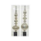 VRH ZA JELKO DECORIS SREBRNA, VIŠINA 35 CM SORT