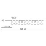VRTNA LED SVETILKA GLOBO NIRVANA 10XE27 L=4.7M IP44