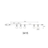 VRTNA LED SVETILKA GLOBO VERIGA 10X LED L=7.5M WW IP44