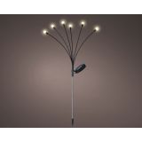 VRTNE LUČKE LUMINEO SOLARNA SVETILKA ČRNA VIŠINA 70CM, TOPLO BELA