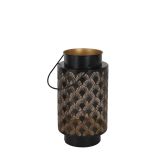 VRTNE LUČKE MQ LANTERNA KOVINSKA ČRNA/ZLATA, 14X26 CM