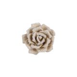 OKRASEK ZA NOVOLETNO JELKO - VRTNICA NA SPONKI, BARVE ŠAMPANJCA