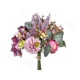 UMETNO CVETJE VRTNICA, KRIZANTEM ŠOP. H32CM ROZA/FUKSIJA