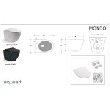 WC ŠKOLJKA, VISEČA FEROTEHNA MONDO BREZ ROBA Z WC DESKO