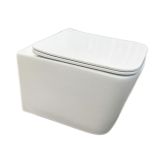 WC ŠKOLJKA, VISEČA FEROTEHNA QUADRA BREZ ROBA Z WC DESKO