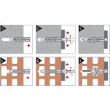 ZIDNI VLOŽEK Z VIJAKOM XP 8X52 Z ROBOM + PZ VIJ. 5X60 ZAV=10KOS