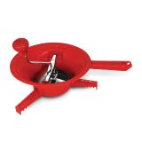 KUHINJSKI PRIPOMOČEK BLAUMANN PASIRKA 24 CM PVC RDEČA S 3 INOX NASTAVKI