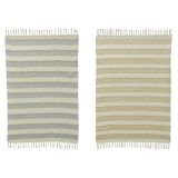 DEKORATIVNA ODEJA DECORIS Z RESICAMI, 170X130 CM MODRA/PEŠČENA, SORT