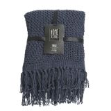 DEKORATIVNA ODEJA Z RESICAMI, MODRA/SIVA, SORT