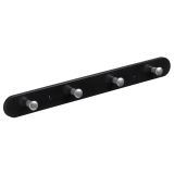 PVC OBEŠALNIK 3 KLJUKE HETTICH DIY, 380X40X30 MM, ČRN