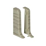 ZAKLJUČEK/ROZETA FN KONČNI ELEMENT SREB.JESEN 2 KOS ZA PVC LETEV