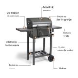 ŽAR NA OGLJE VONHAUS PRENOSNI ŽAR 2500869