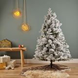 ZASNEŽENA NOVOLETNA JELKA LAUSANNE FIR IZ UMETNE MASE, VIŠINE 150 CM