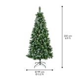 NOVOLETNA JELKA 210 CM LEDENA S STORŽI NORWICH PINE