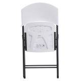 ZLOŽLJIV STOL 57X49X84CM, BELA SMOLA S SIVIM OKVIRJEM