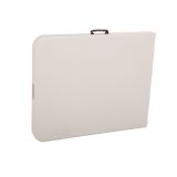 ZLOŽLJIVA MIZA 183X76X74CM, VRHUNSKA DELA HDPE BEL-GRANIT, SIVO JEKLENO OKVIRJE