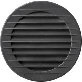 ZRAČNIK BREZ REGULACIJE AIRROXY PVC OKROGLI VGRADNI Z MREŽICO FI 100 GRAFITNI