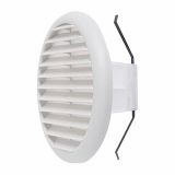 ZRAČNIK BREZ REGULACIJE VAFRA PVC FASADNI FI 220 OKROGLI Z VZMETJO