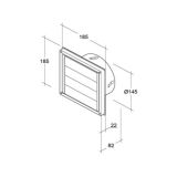 ZUNANJA STENSKA REŠETKA ZA NAPO SICCABO INOX 150 MM