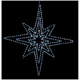 LUČKE MQ ZVEZDA 3X LED BELA S S SV. EFEKTOM 135X135 CM