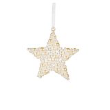 OKRASEK ZA JELKO GLOSSTYLE ZVEZDA BEŽ 9.5X10.5 CM