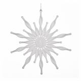 OKRASEK ZA JELKO GLOSSTYLE ZVEZDA PRMERA 15 CM BELA BELA