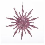 OKRASEK ZA JELKO GLOSSTYLE ZVEZDA PRMERA 15 CM ROZA ROZA