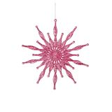 OKRASEK ZA JELKO GLOSSTYLE ZVEZDA PRMERA 15 CM ROZA ROZA