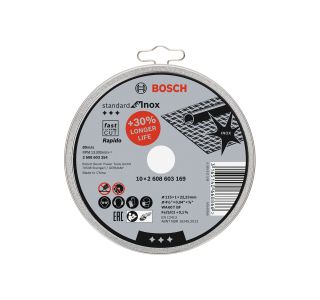 REZALNA PLOŠČA ZA RF BOSCH 10-DELNI SET V PLOČEVNIKI 115X1X22.23 MM REZALNA PLOŠČA ZA RF BOSCH 10-DELNI SET V PLOČEVNIKI 115X1X22.23 MM