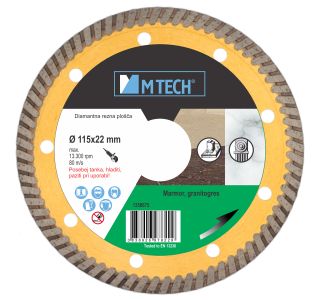 DIAMANTNA REZALNA PLOŠČA MTECH 115X22X7 MM EXTRA TANKA GRANITOGRES, MARMOR DIAMANTNA REZALNA PLOŠČA MTECH 115X22X7 MM EXTRA TANKA GRANITOGRES, MARMOR