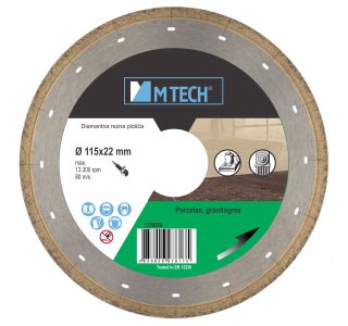 DIAMANTNA REZALNA PLOŠČA MTECH 115X22X7 MM GRANITOGRES, PORCELAN DIAMANTNA REZALNA PLOŠČA MTECH 115X22X7 MM GRANITOGRES, PORCELAN