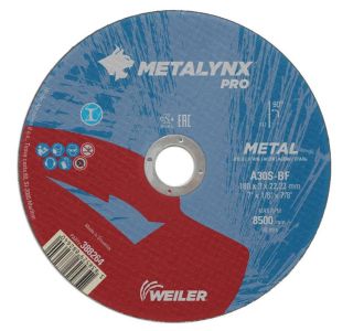 REZALNA PLOŠČA ZA JEKLO METALYNX 180X3X22.23 MM A30S-BF