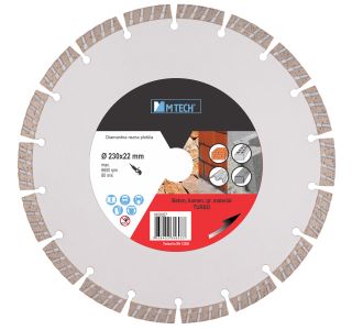 DIAMANTNA REZALNA PLOŠČA MTECH 230X22X10 MM ARMIRAN BETON, GRANIT DIAMANTNA REZALNA PLOŠČA MTECH 230X22X10 MM ARMIRAN BETON, GRANIT