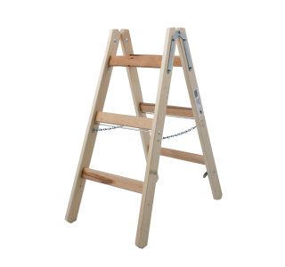 PROSTOSTOJEČA LESTEV KRAUSE STABILO 2X3 STOPNIC LESENA 1M