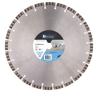 DIAMANTNA REZALNA PLOŠČA MTECH 300X25.4X10 MM ARMIRAN BETON, GRANIT DIAMANTNA REZALNA PLOŠČA MTECH 300X25.4X10 MM ARMIRAN BETON, GRANIT