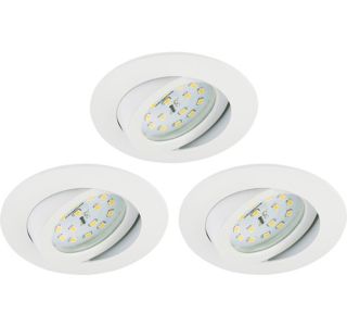 VGRADNA STROPNA SVETILKA PRISMA 3X5W FI=75MM WW BELA, GIBLJIV.