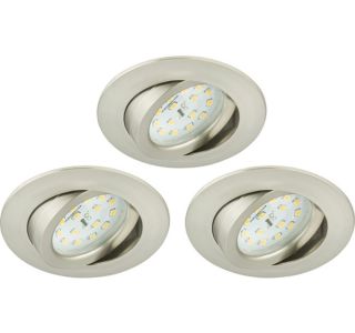 VGRADNA STROPNA SVETILKA PRISMA 3X5W FI=75MM WW NIKEL MAT, GIBLJIV.