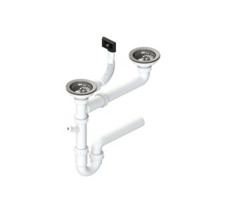 PVC SIFON ZA KORITO KOVINOPLASTIKA LOŽ 40 MM DVOJNI PP FI 114 S PRELIVOM PVC SIFON ZA KORITO KOVINOPLASTIKA LOŽ 40 MM DVOJNI PP FI 114 S PRELIVOM