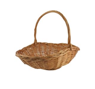 PLETENA KOŠARA Z ROČAJEM 48 X 30 CM SVETLA PLETENA KOŠARA Z ROČAJEM 48 X 30 CM SVETLA