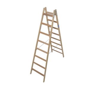 PROSTOSTOJEČA LESTEV KRAUSE STABILO 2X8 STOPNIC LESENA 2.15M