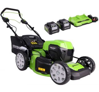 AKUMULATORSKA KOSILNICA GREENWORKS 2X24V (48V) 46CM 2X4AH BATERIJO+POLNILNIK