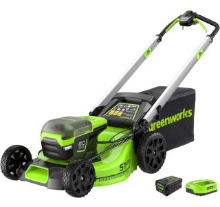 AKUMULATORSKA KOSILNICA GREENWORKS 60V 51 CM SAMOHODNA Z 4AH BATERIJO IN POLNIL.