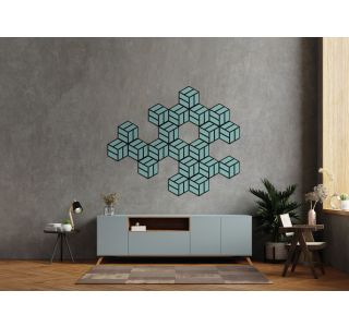 AKUSTIČNI PANEL FN ACUSTICO HEXAGO Q OCEAN SPLASH 300X260X19 MM